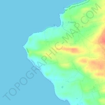 Kildoney Glebe topographic map, elevation, terrain