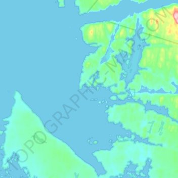 Kitasu Bay topographic map, elevation, terrain