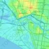 Melbourne topographic map, elevation, terrain