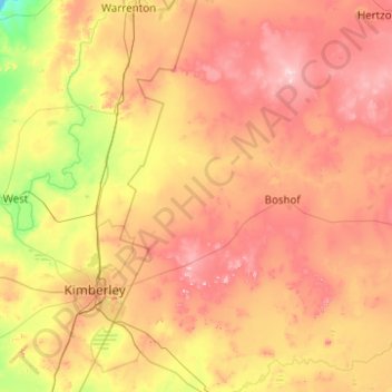 Tokologo Ward 3 topographic map, elevation, terrain