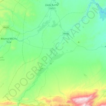 Ait Ayach topographic map, elevation, terrain