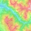 Le Lauzet-Ubaye topographic map, elevation, terrain