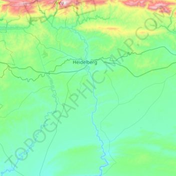 Duiwenhoks River topographic map, elevation, terrain