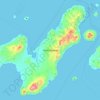 Pantar Island topographic map, elevation, terrain