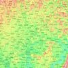 南充市 topographic map, elevation, terrain