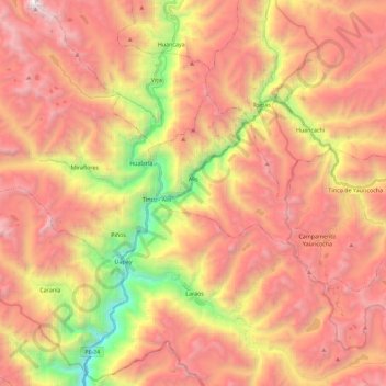 Alis topographic map, elevation, terrain