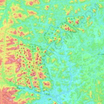 Lajinha topographic map, elevation, terrain