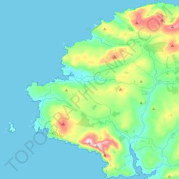 Glencolumbkille topographic map, elevation, terrain