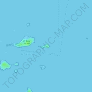 Île de Bananec topographic map, elevation, terrain