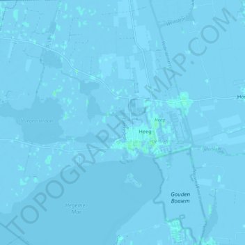 Heeg topographic map, elevation, terrain