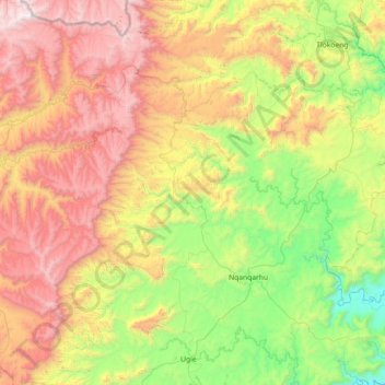 Elundini Ward 4 topographic map, elevation, terrain