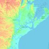 Jaguaripe topographic map, elevation, terrain