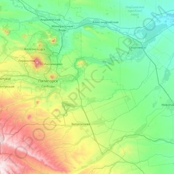 Zolka topographic map, elevation, terrain