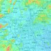 Foshan topographic map, elevation, terrain