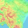 Basilicata topographic map, elevation, terrain