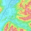 Bezirk Feldkirch topographic map, elevation, terrain