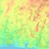 Comoé topographic map, elevation, terrain
