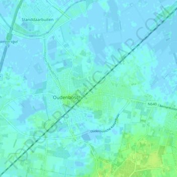 Oudenbosch topographic map, elevation, terrain