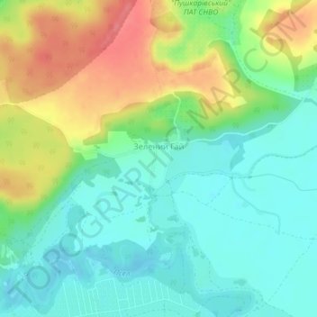 Zelenyi Hai topographic map, elevation, terrain