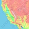 California topographic map, elevation, terrain