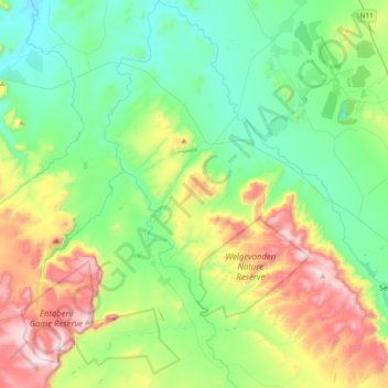 Mogalakwena Ward 16 topographic map, elevation, terrain