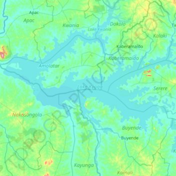 Kyogasee topographic map, elevation, terrain