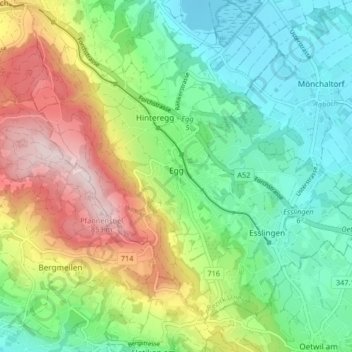 Egg topographic map, elevation, terrain