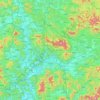 Daegu topographic map, elevation, terrain