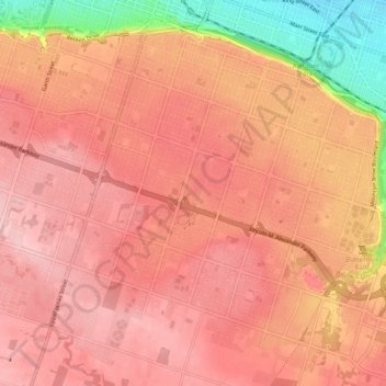 Hamilton Mountain topographic map, elevation, terrain