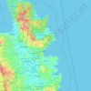 Surigao del Sur topographic map, elevation, terrain