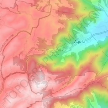 Aquila topographic map, elevation, terrain