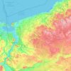 województwo zachodniopomorskie topographic map, elevation, terrain