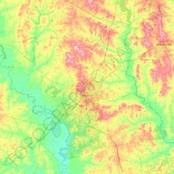 Anderson County topographic map, elevation, terrain