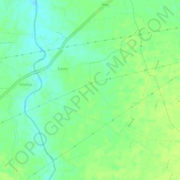 Kamti topographic map, elevation, terrain