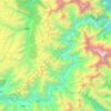 Pé Township topographic map, elevation, terrain