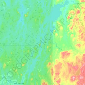 Lac Parent topographic map, elevation, terrain