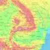 Romania topographic map, elevation, terrain