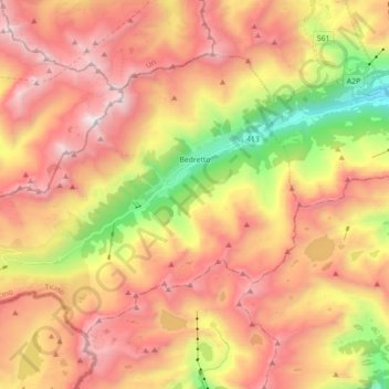 Bedretto topographic map, elevation, terrain