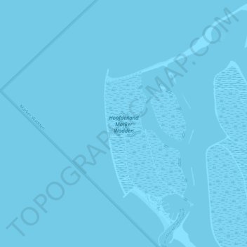 Hoofdeiland Marker Wadden topographic map, elevation, terrain