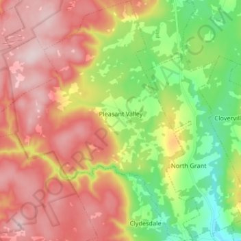 Pleasant Valley topographic map, elevation, terrain