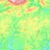 Plonévez-du-Faou topographic map, elevation, terrain