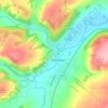 Llanidloes topographic map, elevation, terrain