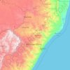 KwaZulu-Natal topographic map, elevation, terrain