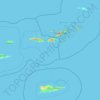 Îles Vierges topographic map, elevation, terrain