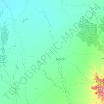 Coonamble Shire Council topographic map, elevation, terrain