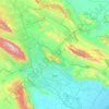 Shiraz topographic map, elevation, terrain