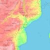 Mozambique topographic map, elevation, terrain