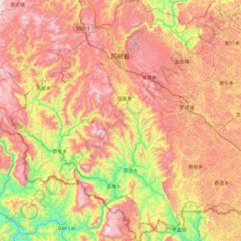 Napo County topographic map, elevation, terrain