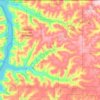 Corydon Township topographic map, elevation, terrain