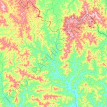 Bandeira topographic map, elevation, terrain